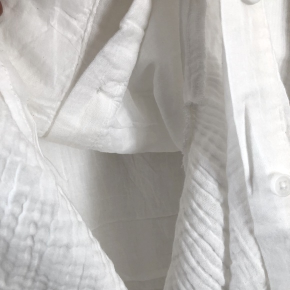 BeachLunchLounge Swim Flounce Hem Midi Cover-Up Dress Button Front Size S - Picture 6 of 7